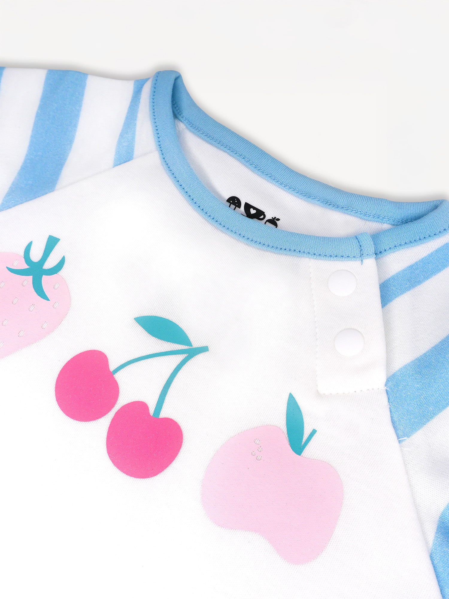 Baby Short Puff Sleeve Berries Print Tee