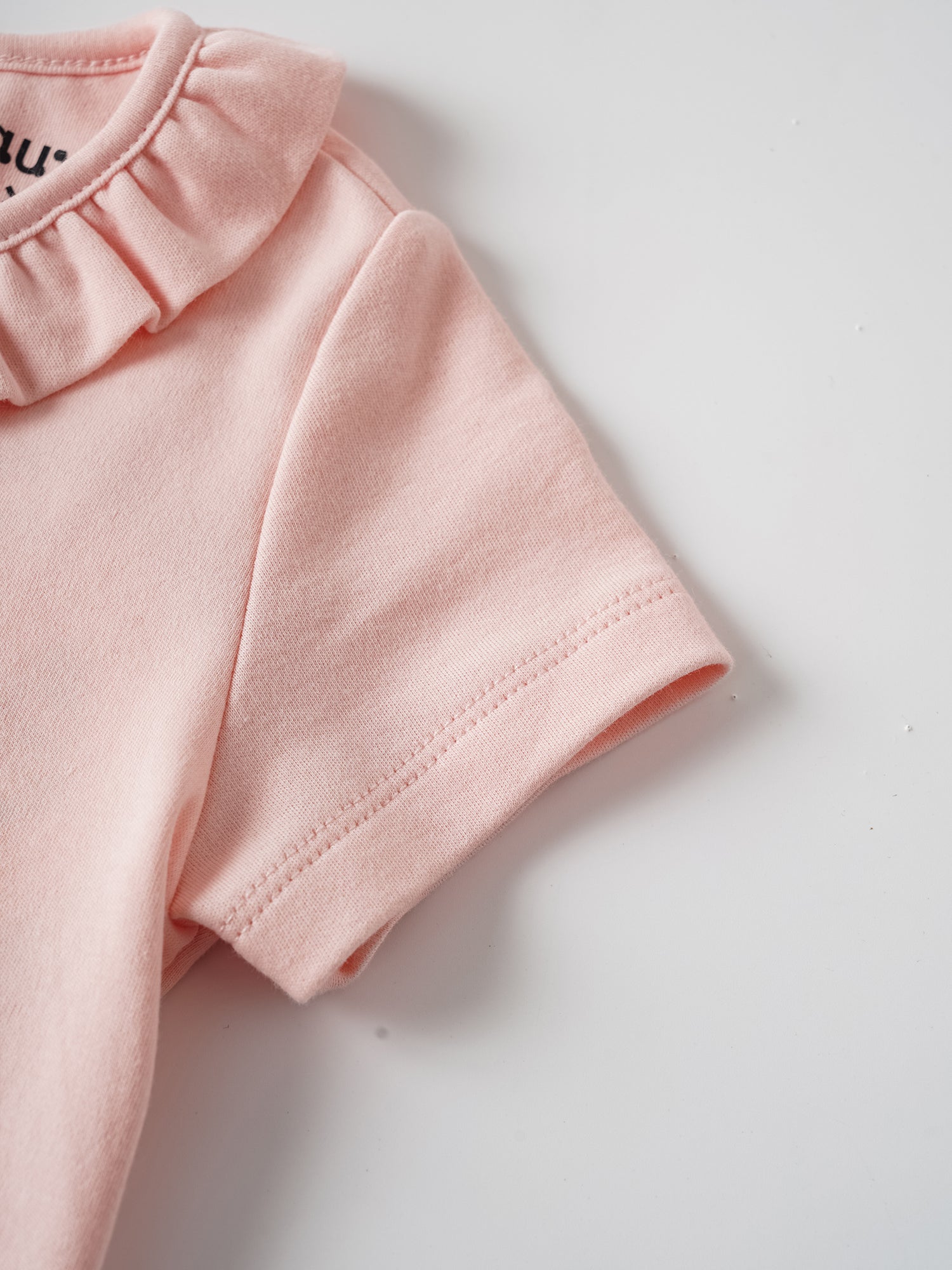 Baby Ruffle Neck Short Sleeve Print Bodysuit