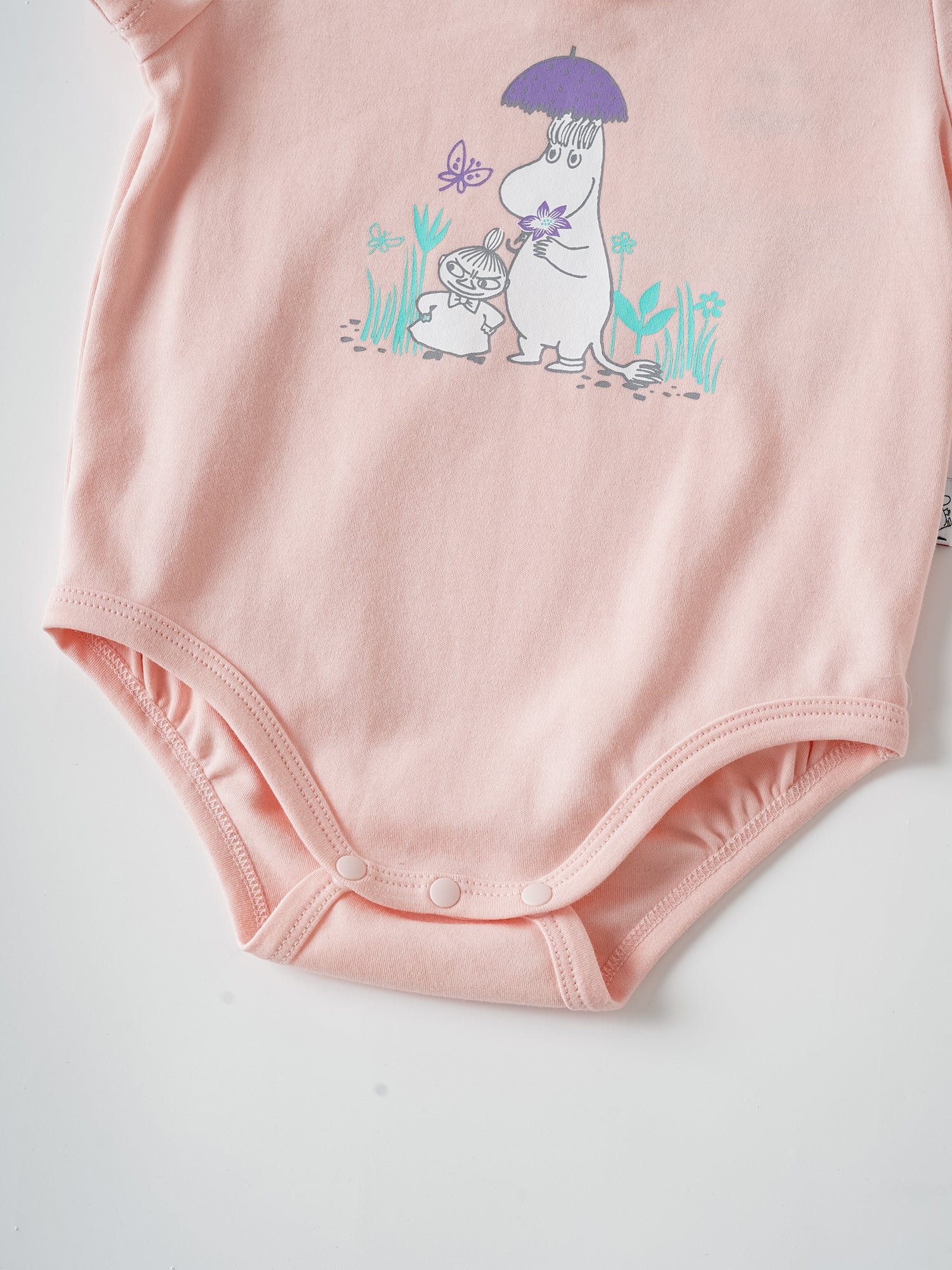 Baby Ruffle Neck Short Sleeve Print Bodysuit