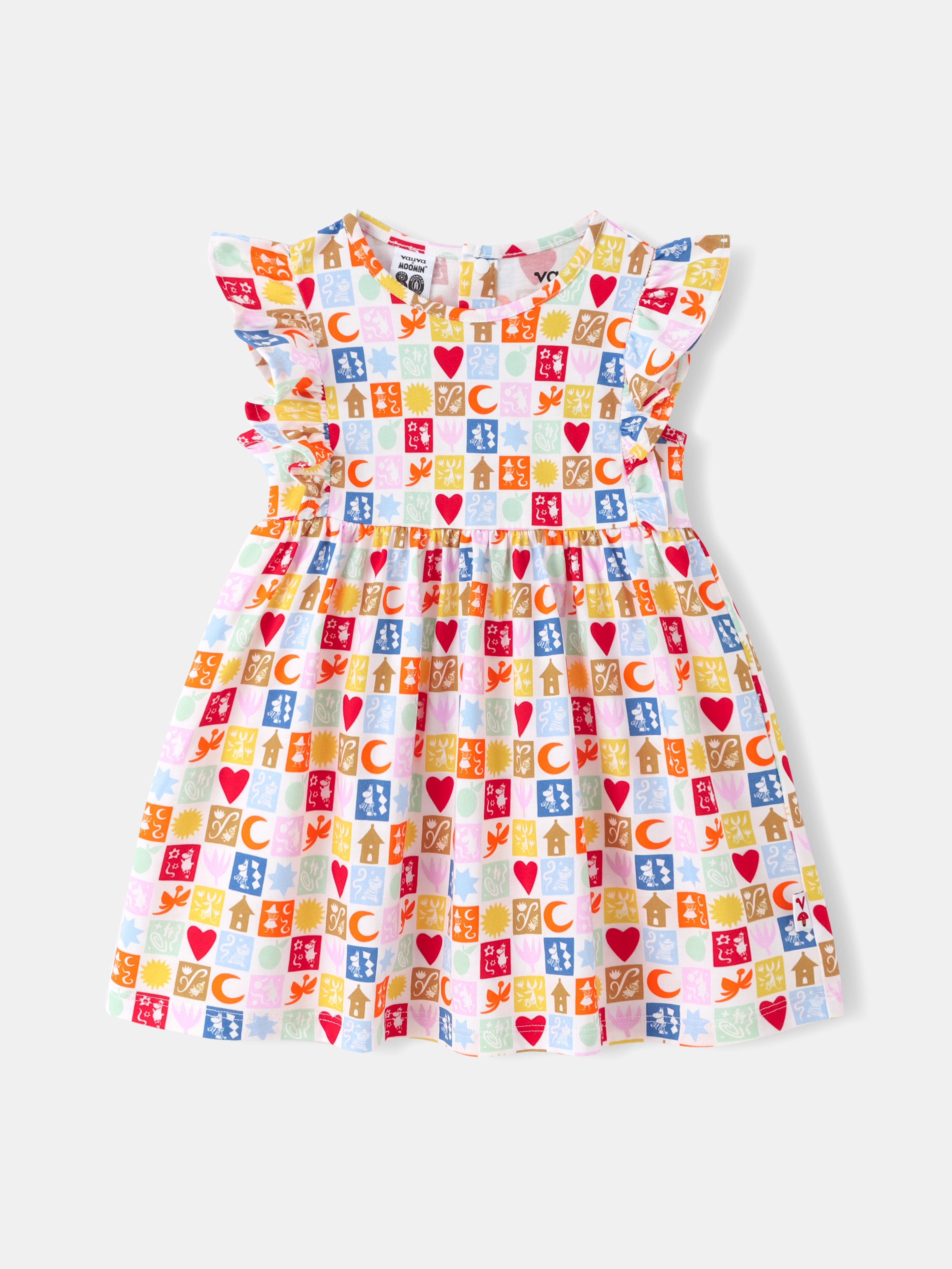Moomin 80Th Anniversary Baby Sleeveless Ruffle All-Over Print Dress