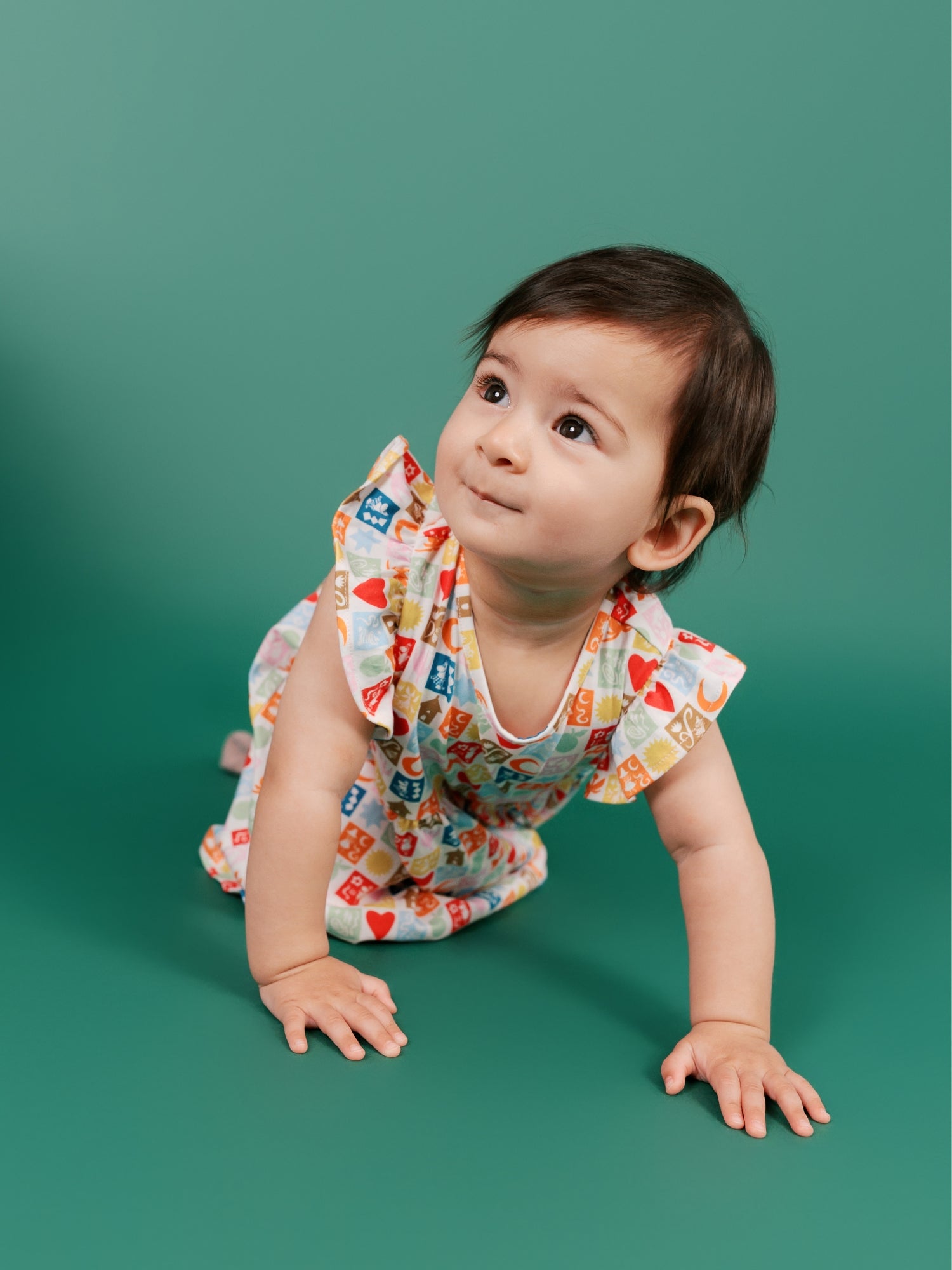Moomin 80Th Anniversary Baby Sleeveless Ruffle All-Over Print Dress