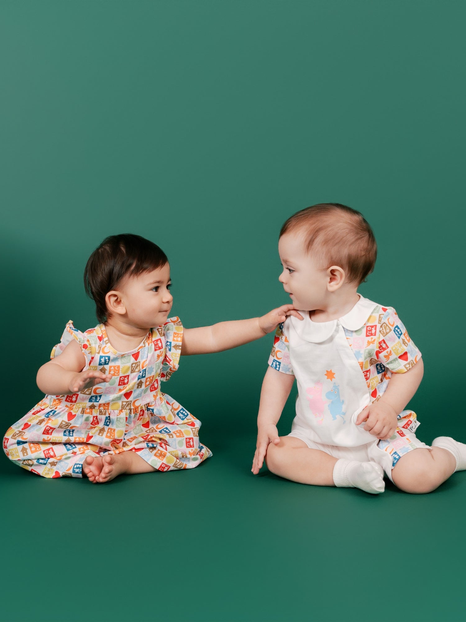 Moomin 80Th Anniversary Baby Sleeveless Ruffle All-Over Print Dress