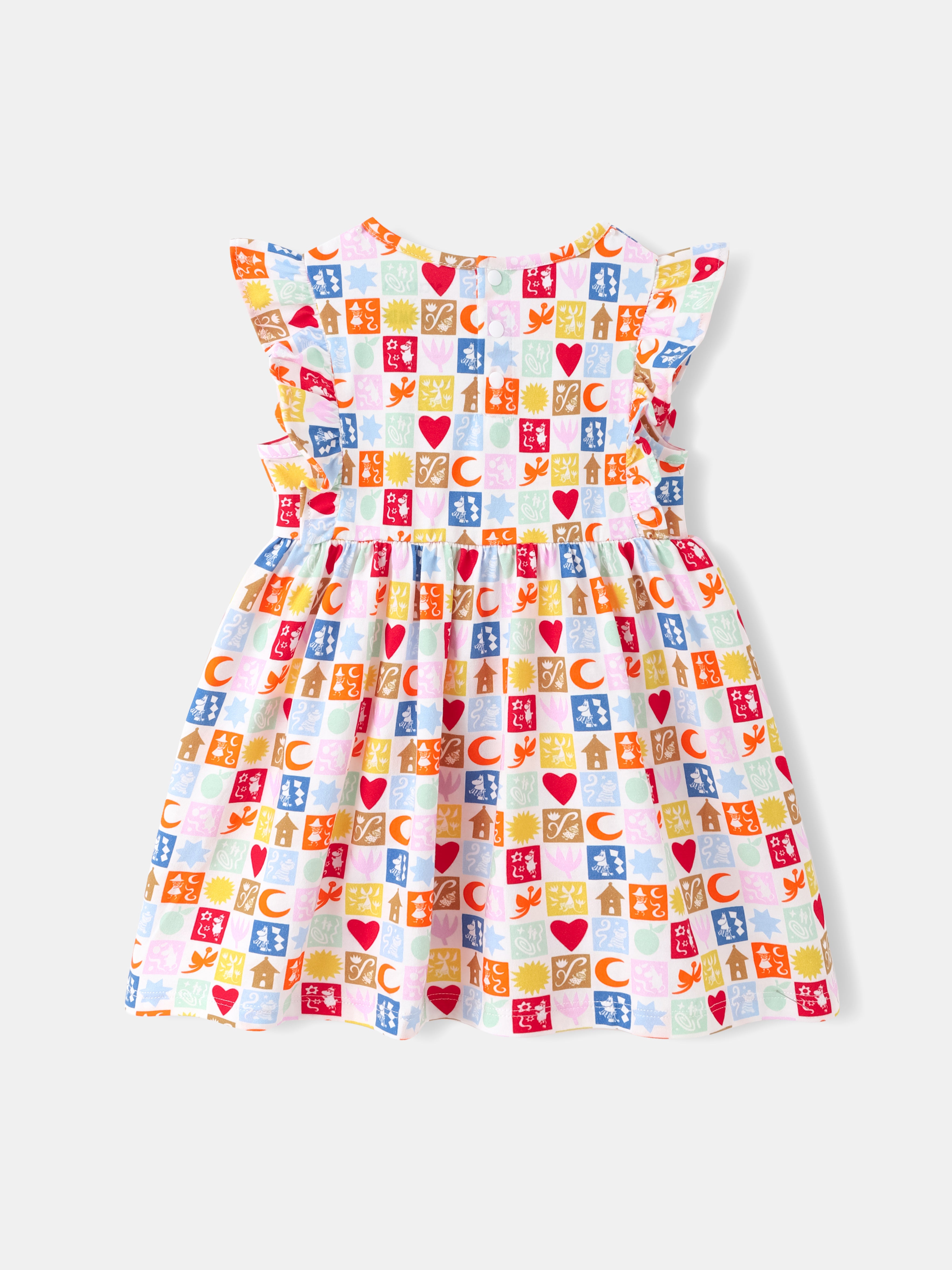 Moomin 80Th Anniversary Baby Sleeveless Ruffle All-Over Print Dress