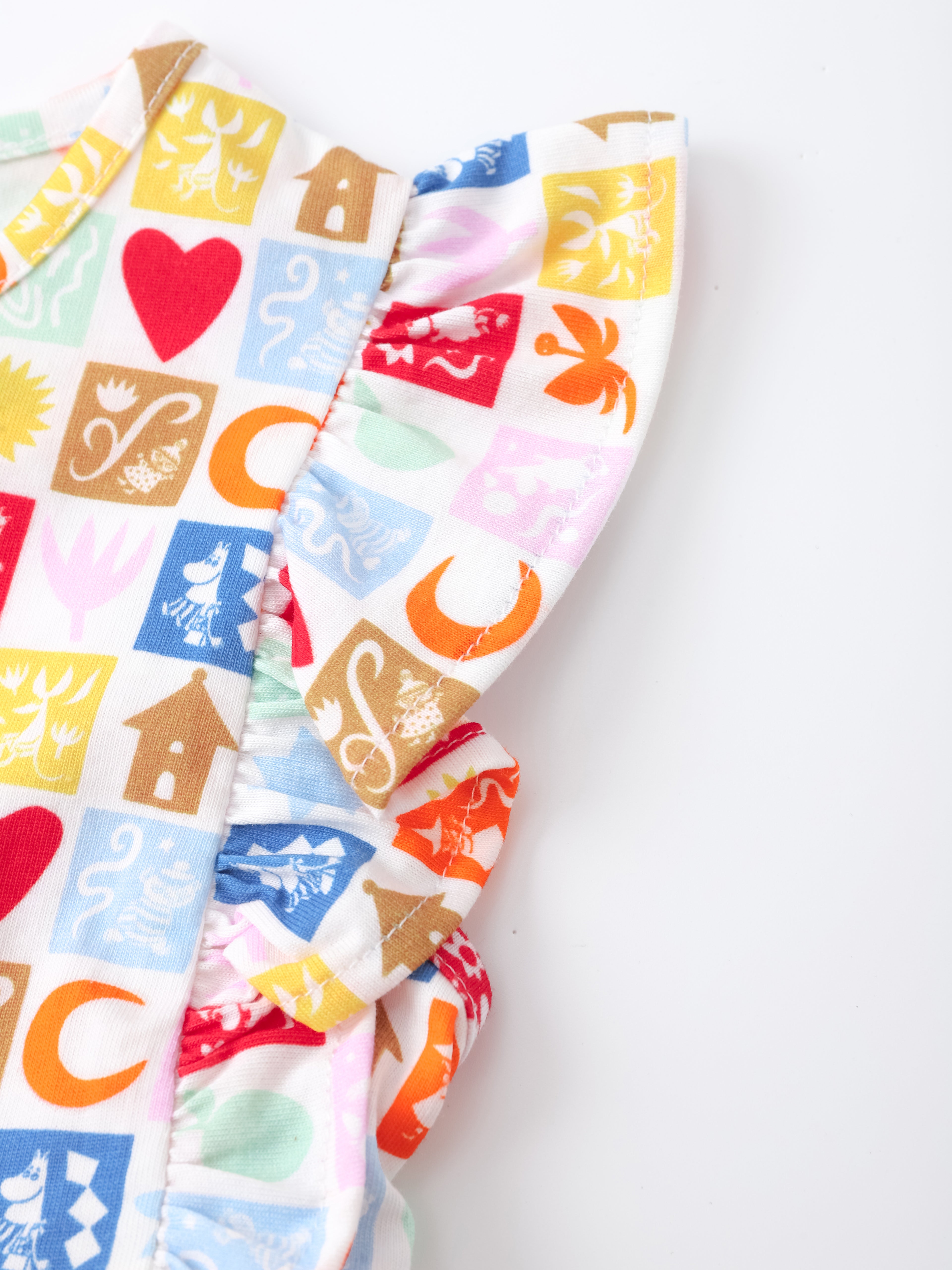 Moomin 80Th Anniversary Baby Sleeveless Ruffle All-Over Print Dress