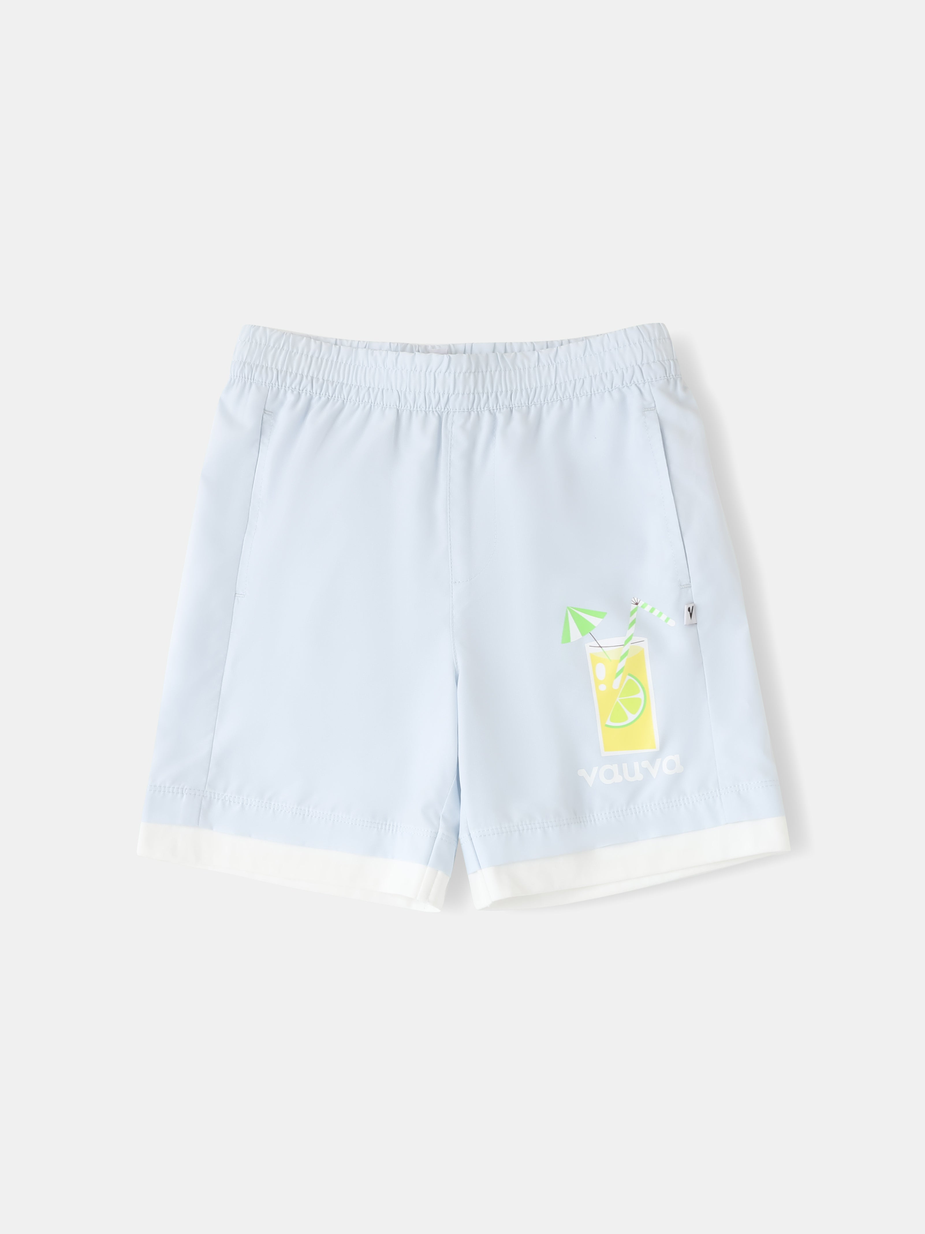 Kid 2-Layer Lemon Tea Print Shorts