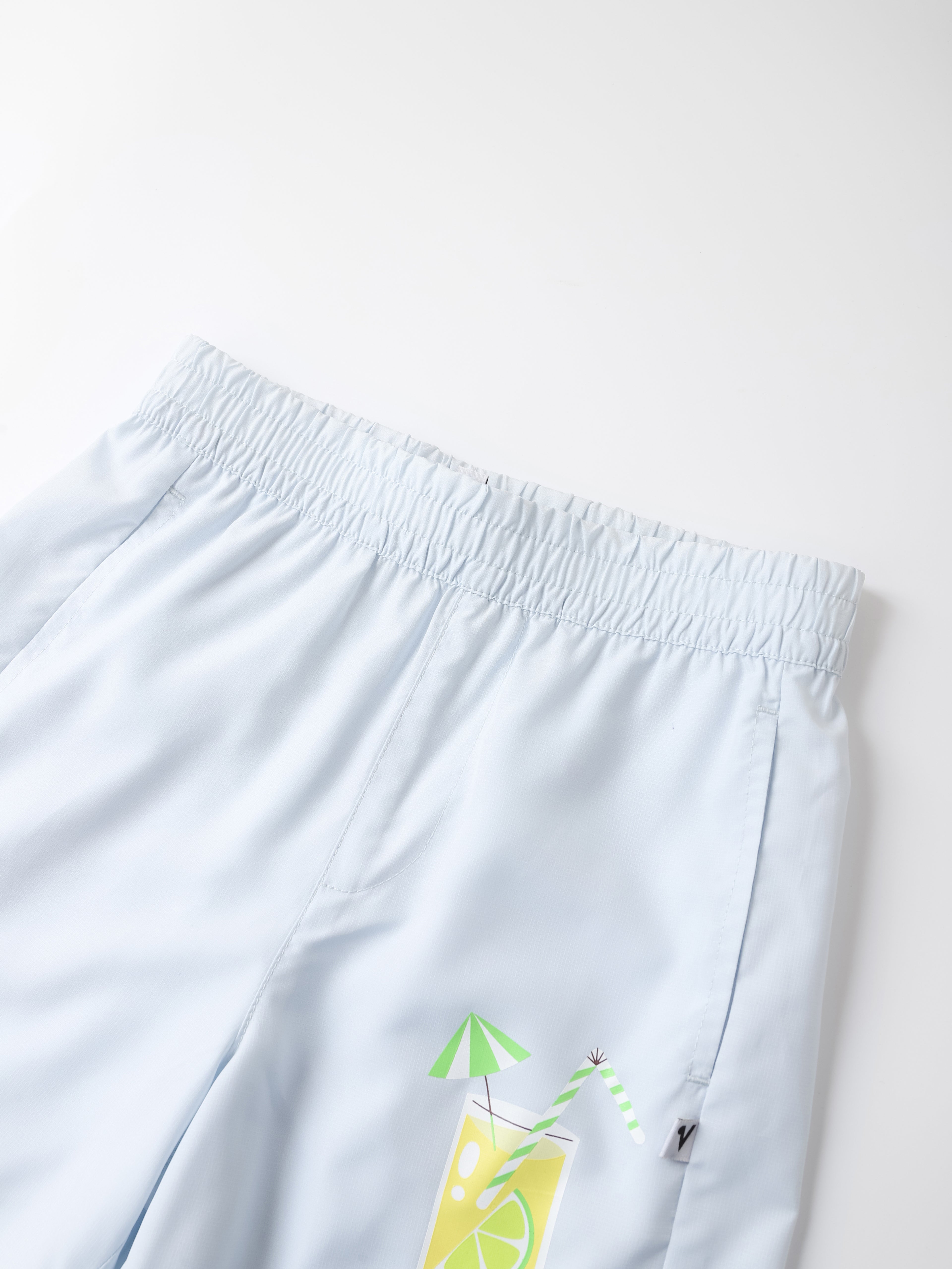 Kid 2-Layer Lemon Tea Print Shorts