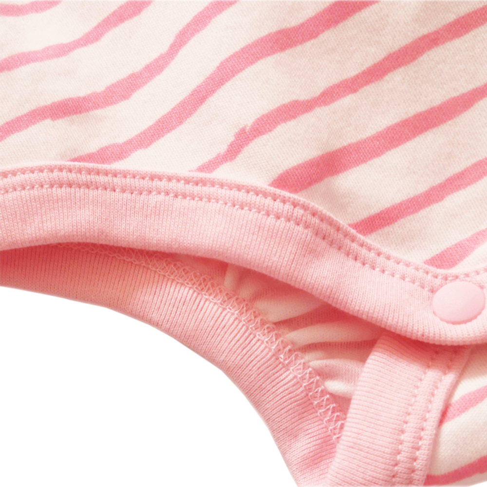 VAUVA Vauva Baby Organic Cotton Romper Set - Little House City & Pink Stripes (1 SET 2 PCS) Bodysuit