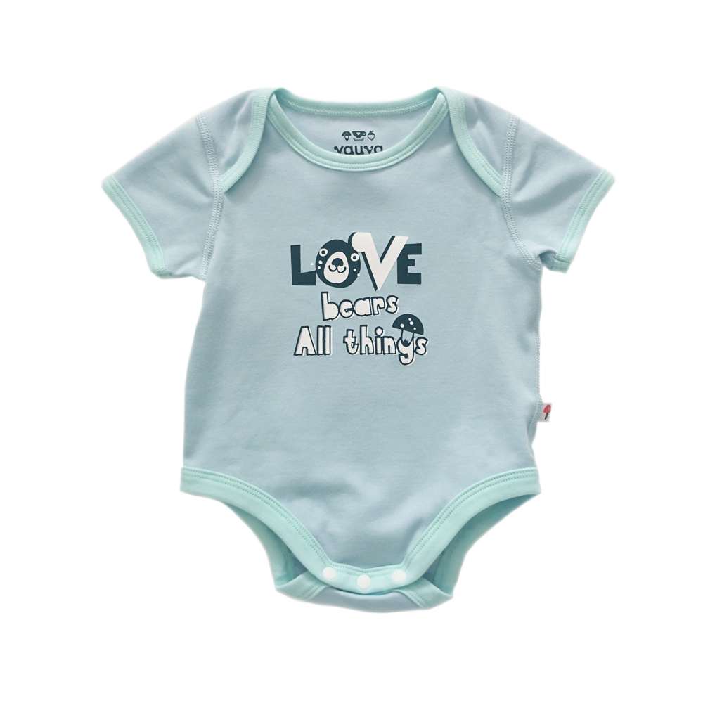 VAUVA Vauva Baby Organic Cotton Romper Set - Bear & Love (1 SET 2 PCS) Fashion