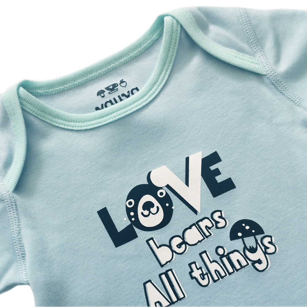 VAUVA Vauva Baby Organic Cotton Romper Set - Bear & Love (1 SET 2 PCS) Fashion