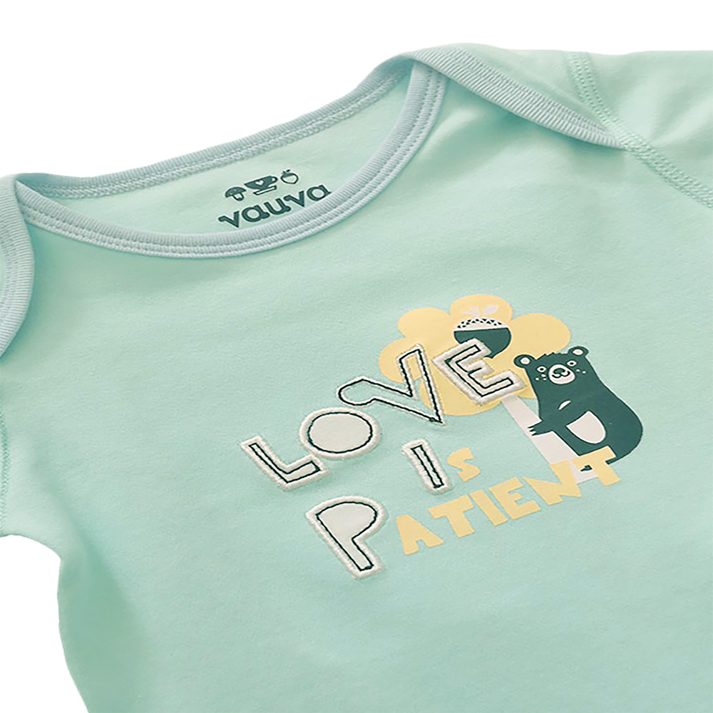 VAUVA Vauva Baby Organic Cotton Romper Set - Bear & Love (1 SET 2 PCS) Fashion