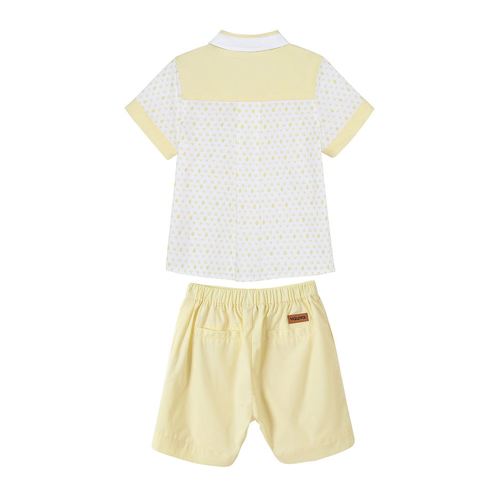 VAUVA Vauva 2022 - Logo Print Shirt/ Shorts Set Suits & Waistcoats