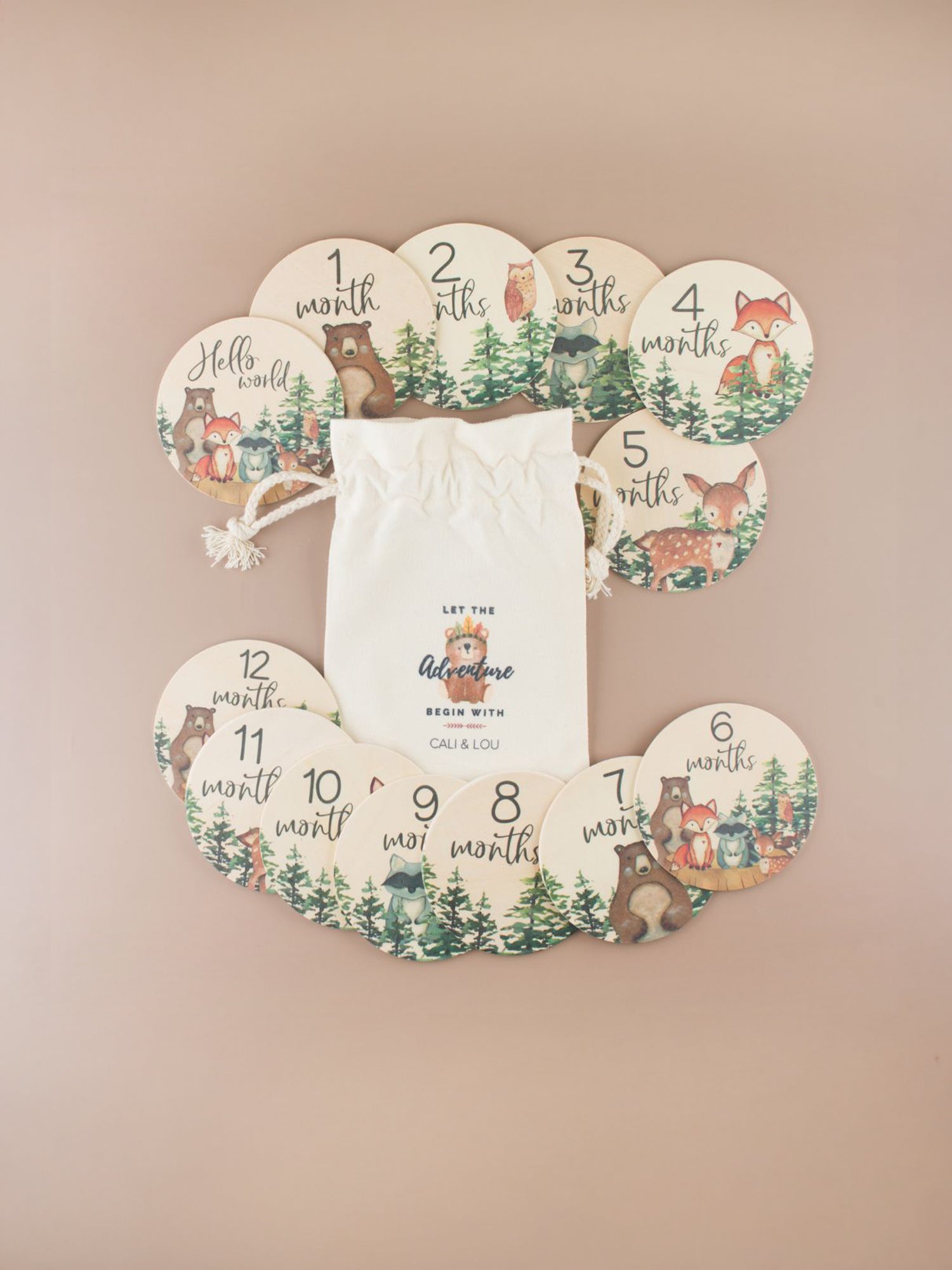 Wooden Baby Milestone Cards