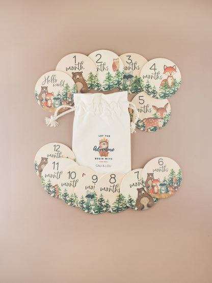 Wooden Baby Milestone Cards