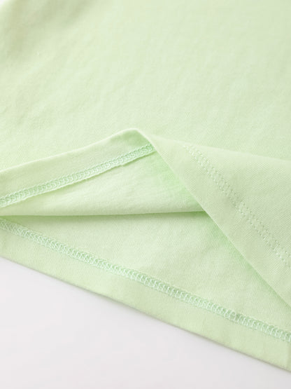 Baby Short Sleeve Tee &amp; Dungaree Shorts Set