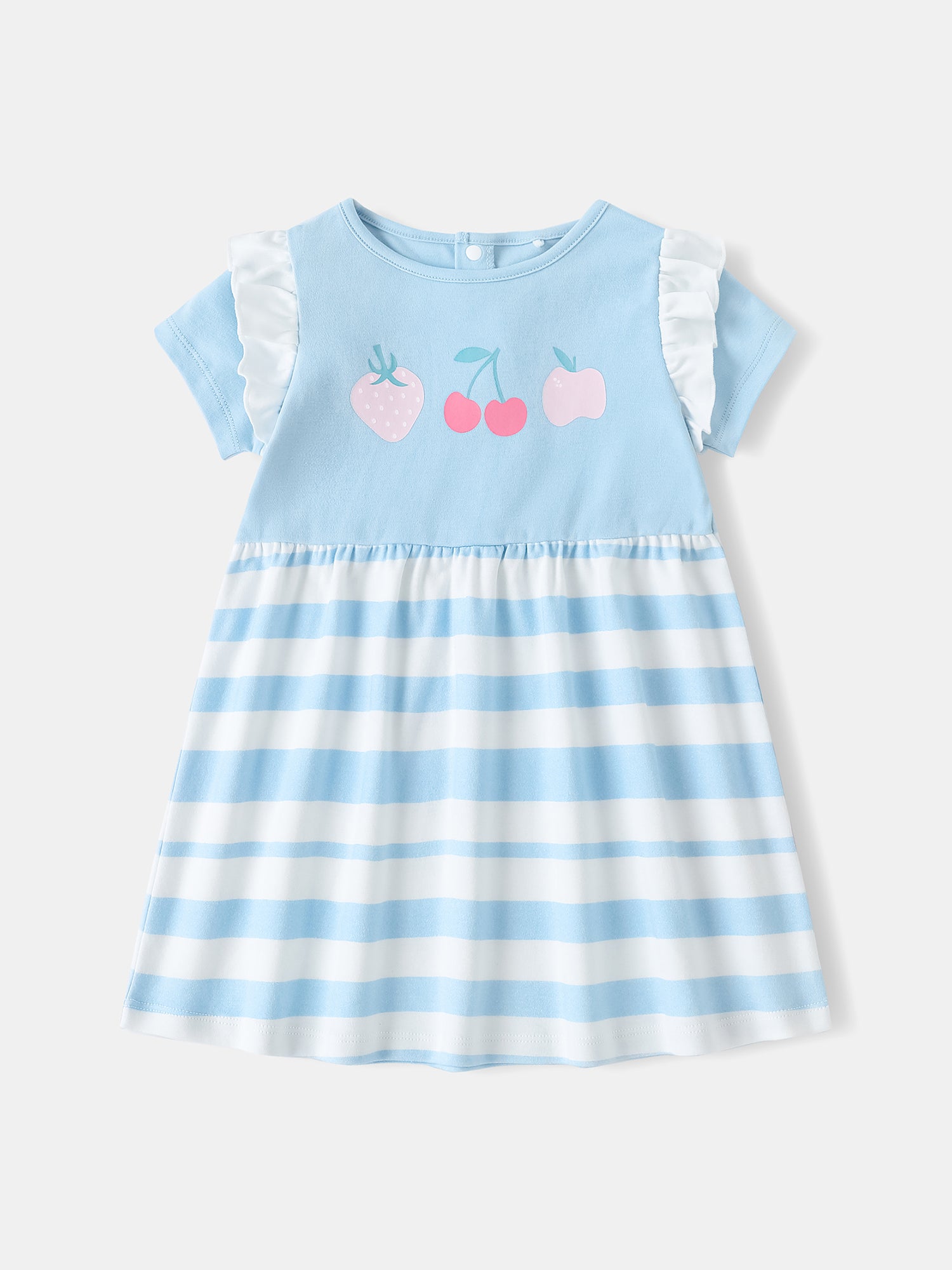 Baby Ruffle Sleeve Berries Print Dress &amp; Knicker Set
