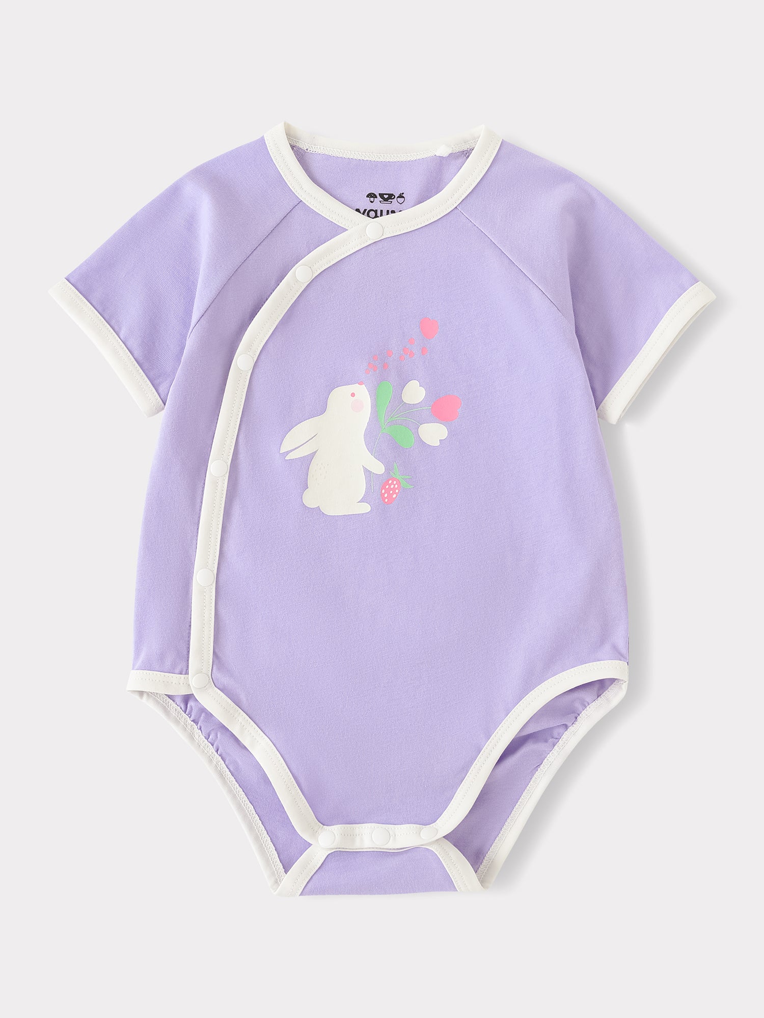 Baby Short Sleeve Bunny Print Bodysuit