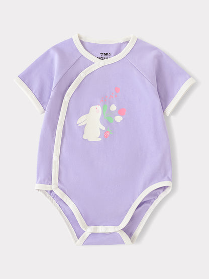 Baby Short Sleeve Bunny Print Bodysuit