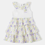 Kid Sleeveless All-Over Bunny Print Layered Dress