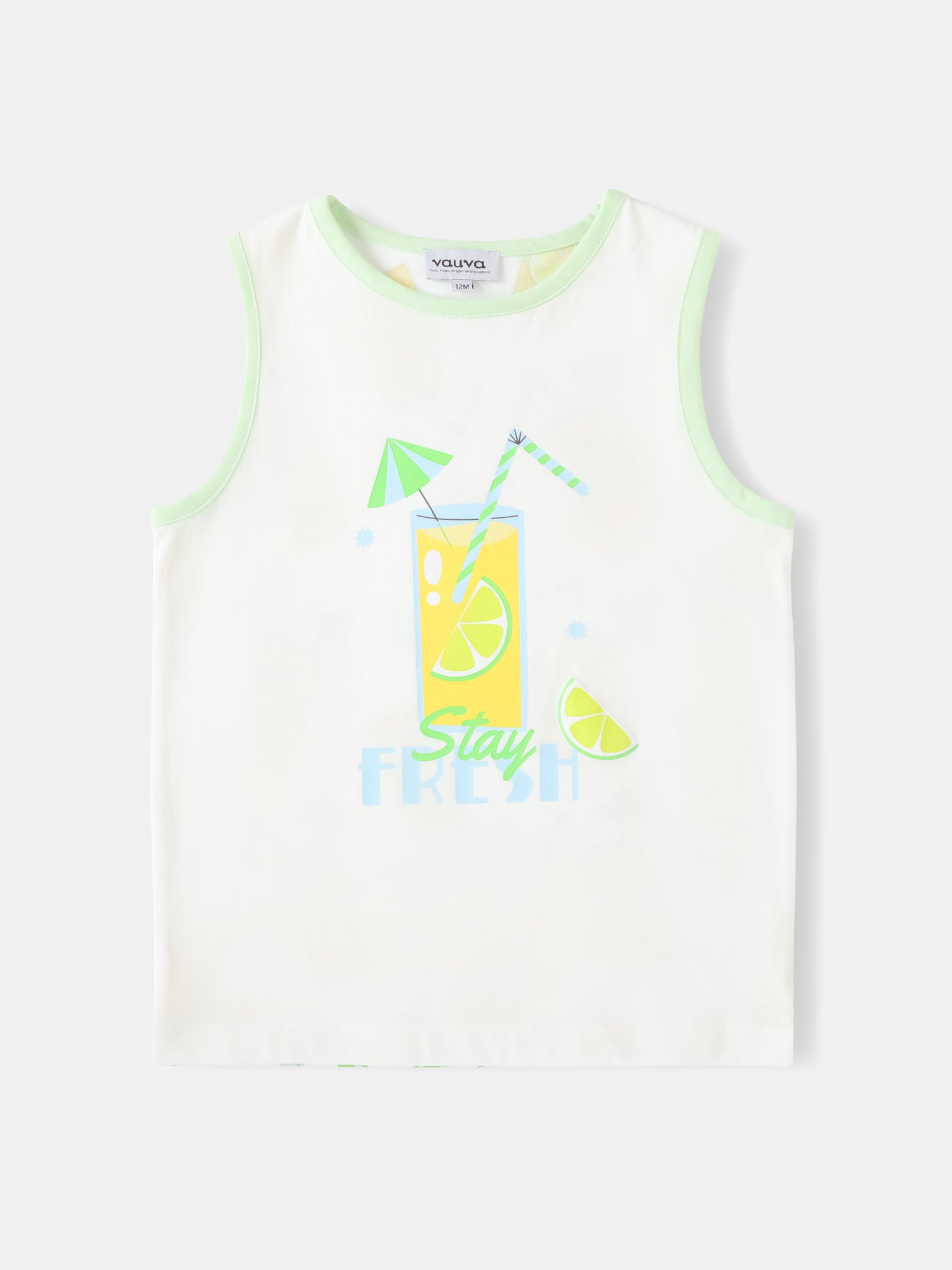 Kid All-Over Lemon Tea Print Tank Top