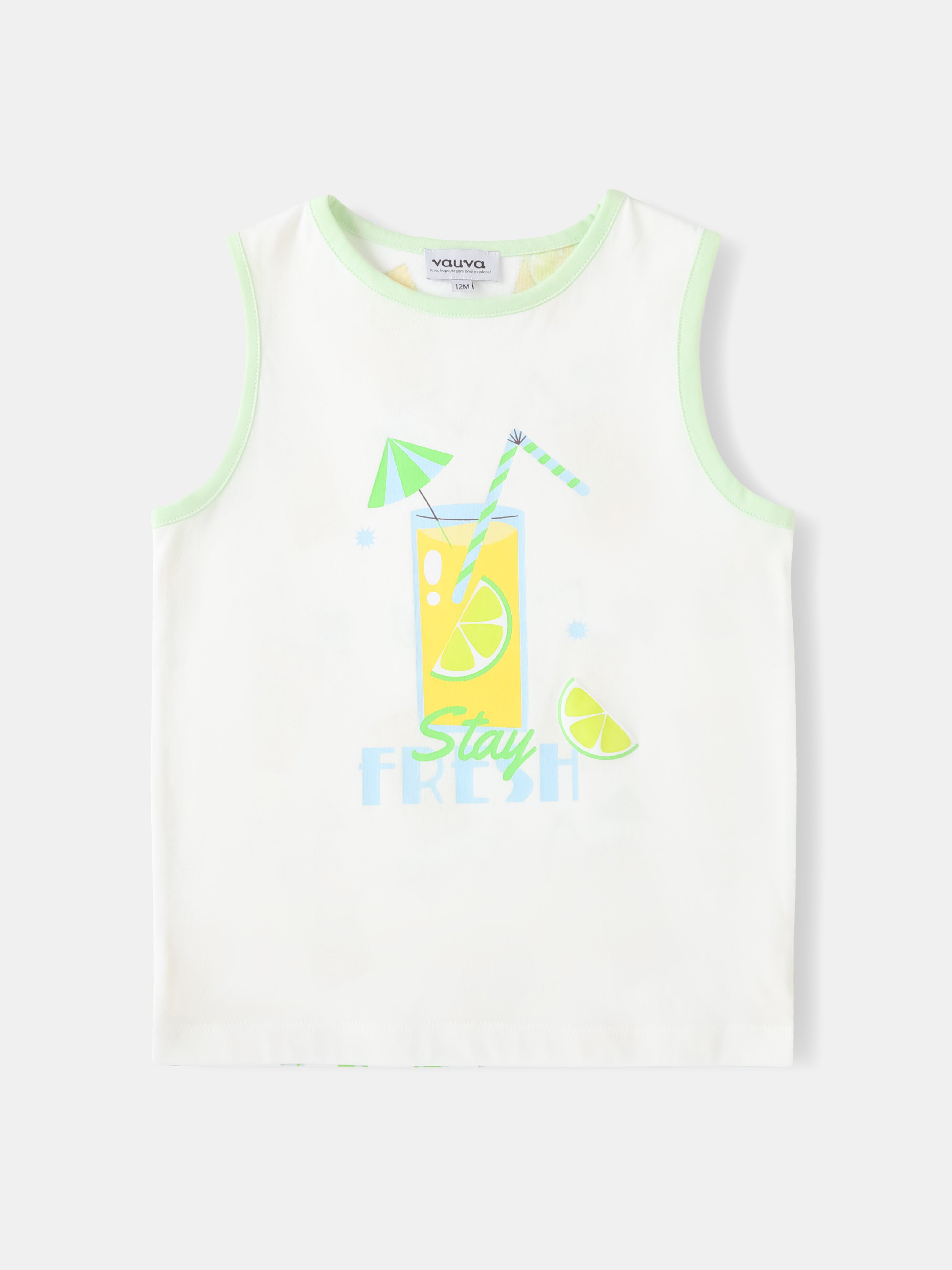 Kid All-Over Lemon Tea Print Tank Top