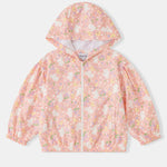 Kid All-Over Bunny Print Frills Zipped Windbreaker