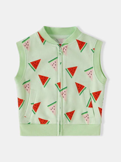 Baby All-Over Watermelon Print Gilet