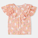 Kid All-Over Bunny Print Frills Top