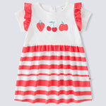 Baby Ruffle Sleeve Berries Print Dress & Knicker Set