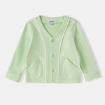 Kid Logo Embroidery Open Chest Jacket