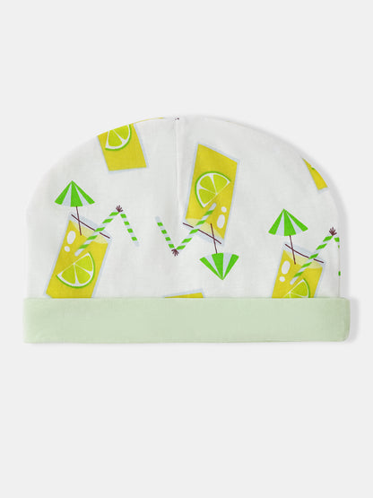 Baby All-Over Lemon Tea Print Hat