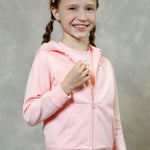 Kid Long Sleeve Embroidery Zipped Hoodie