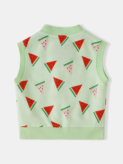 Baby All-Over Watermelon Print Gilet