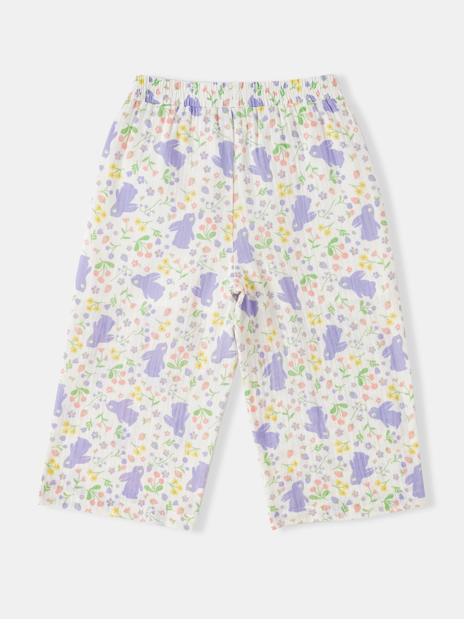 Kid All-Over Bunny Print Flare Pants