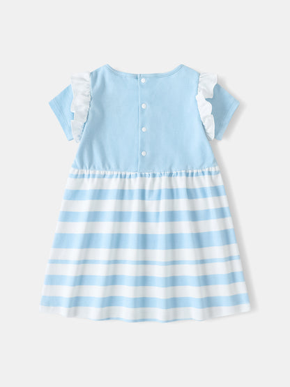 Baby Ruffle Sleeve Berries Print Dress &amp; Knicker Set