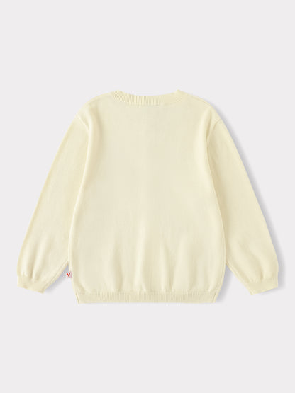 Kid Bunny Embroidery Cardigan