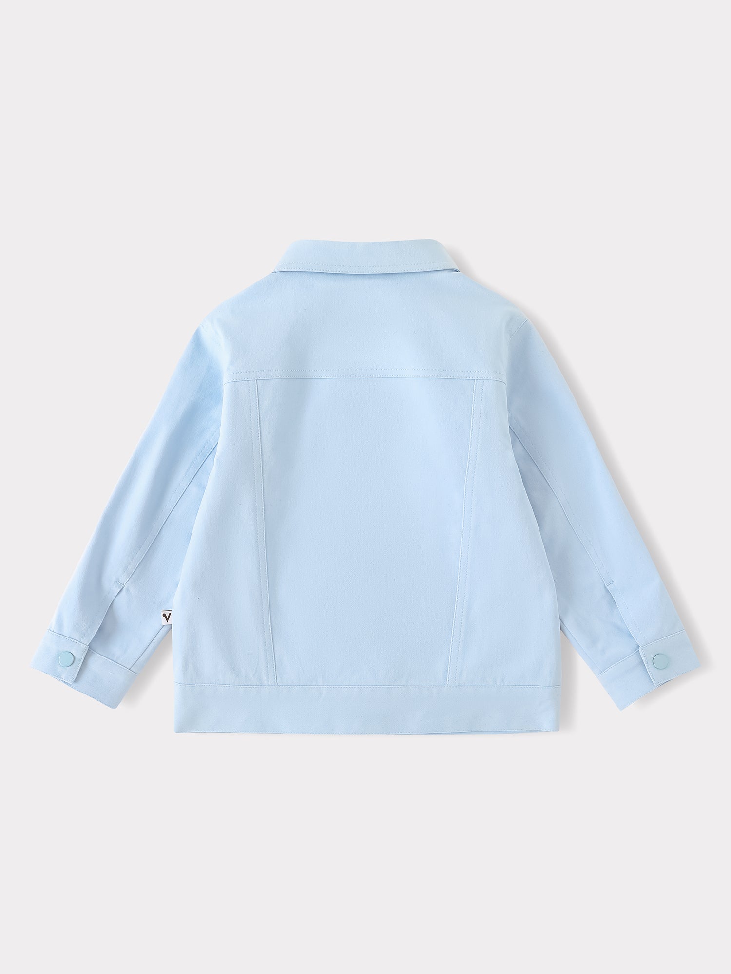 Kid Logo Embroidery Buttoned Jacket