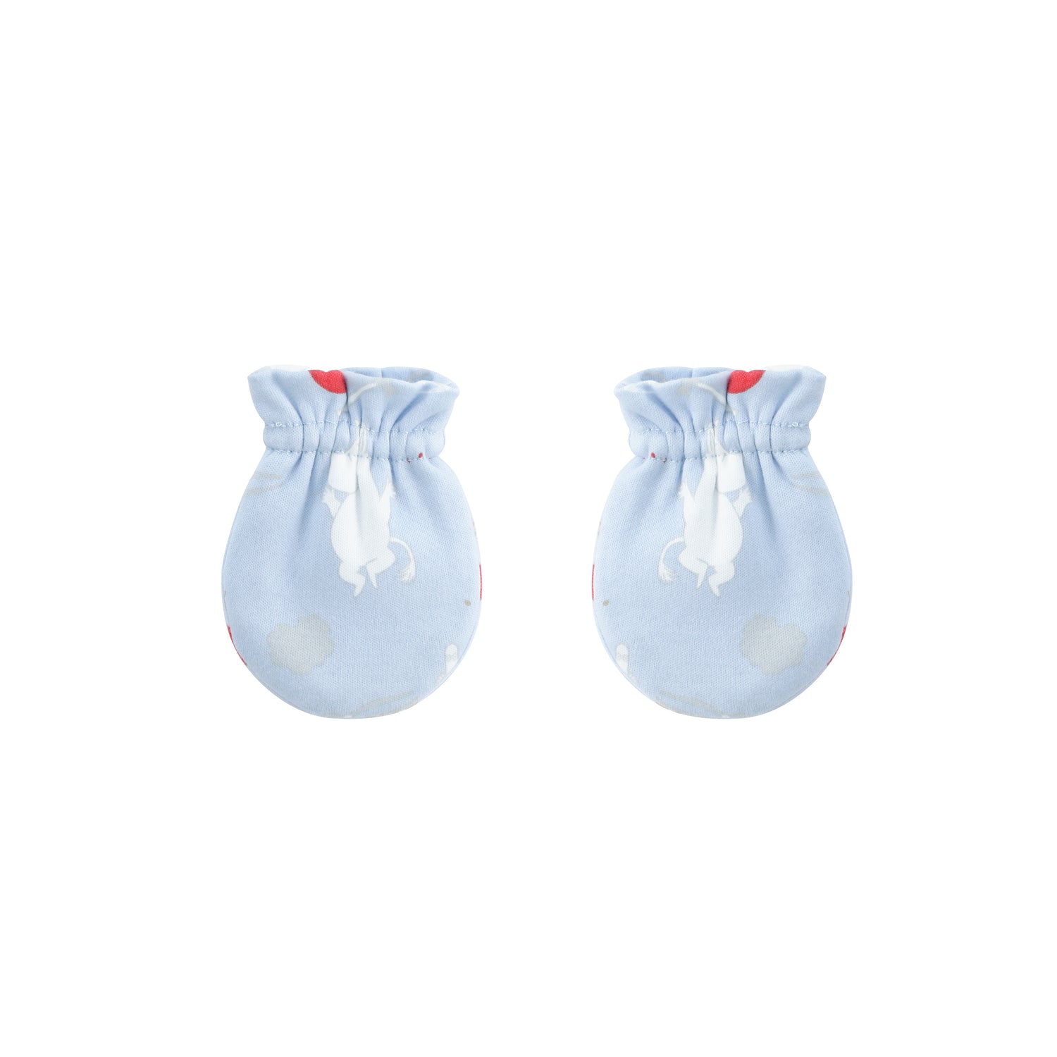 Vauva x Moomin Vauva x Moomin FW23 - Baby Boys Moomin All Over Print Cotton Mittens (Folk Blue)