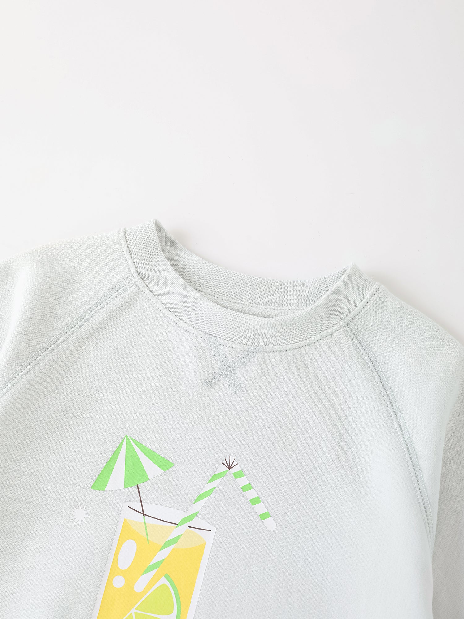 Kid Short Raglan Sleeve Lemon Tea Print Tee