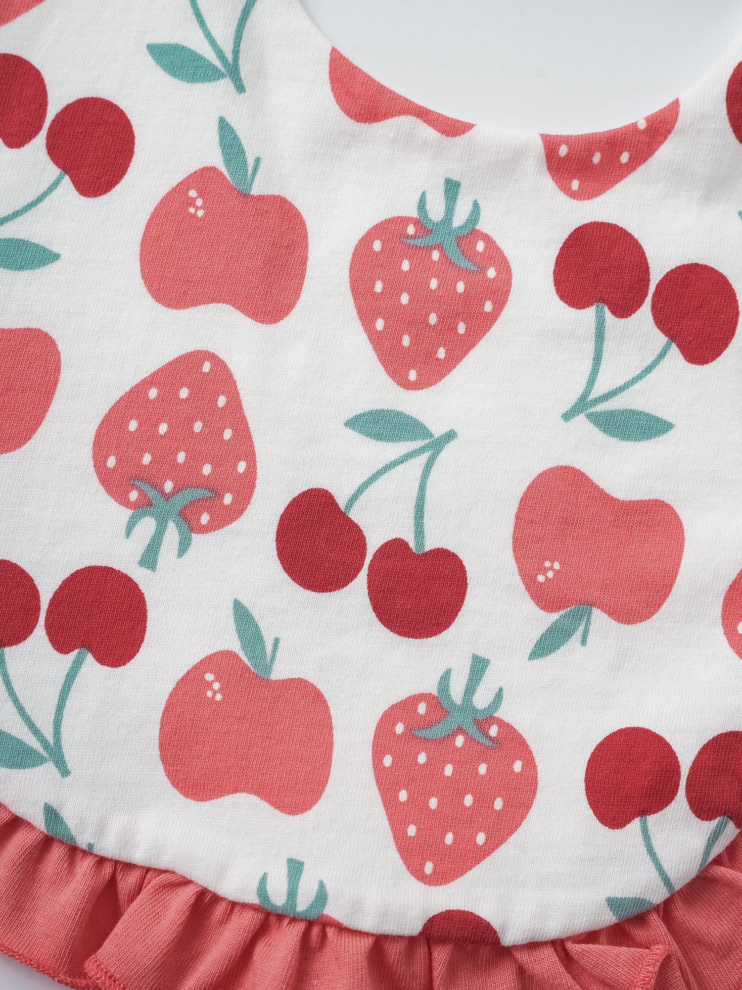 Baby Ruffle All-Over Berries Print Bib