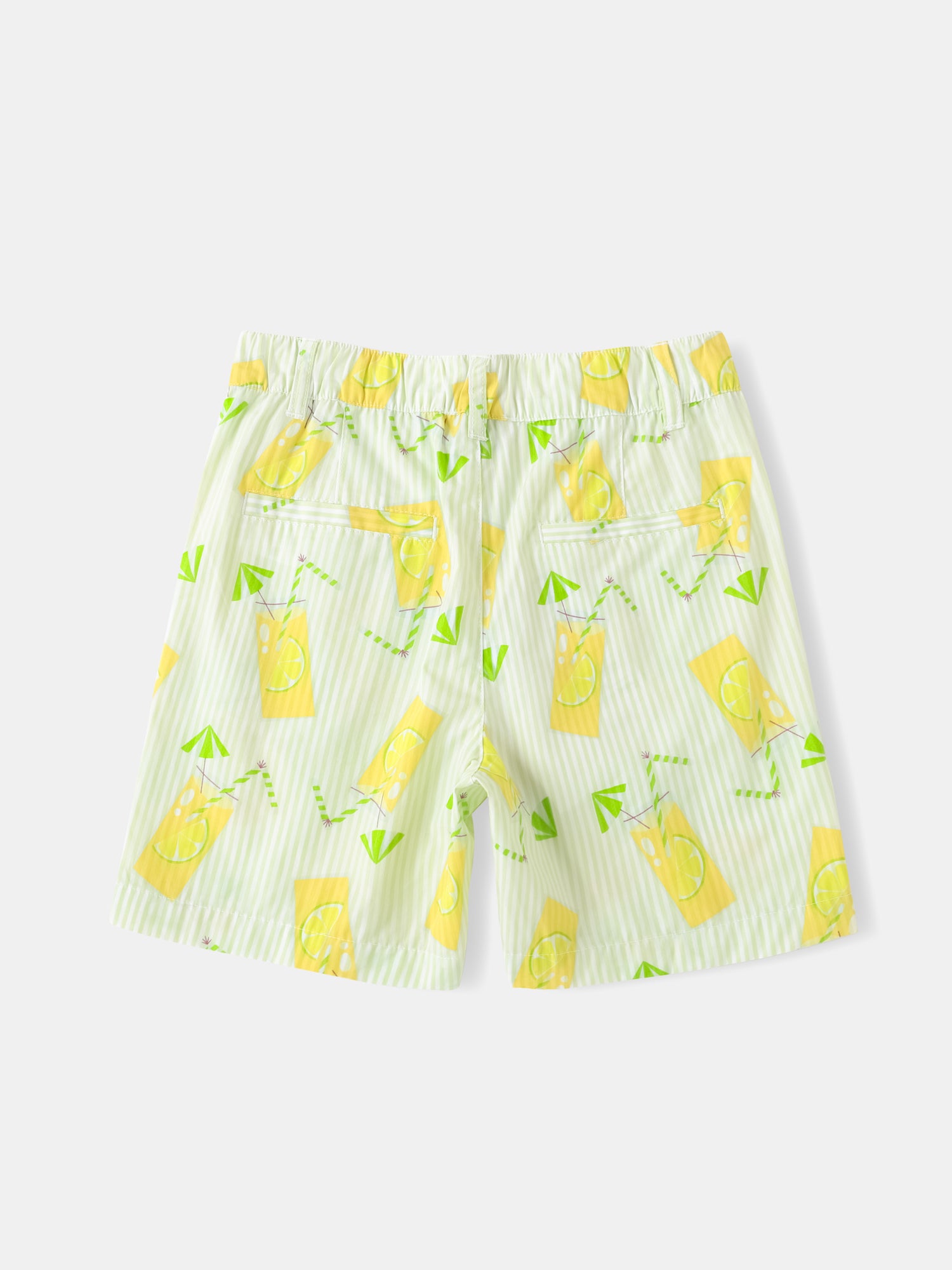 Kid All-Over Lemon Tea Print Shorts