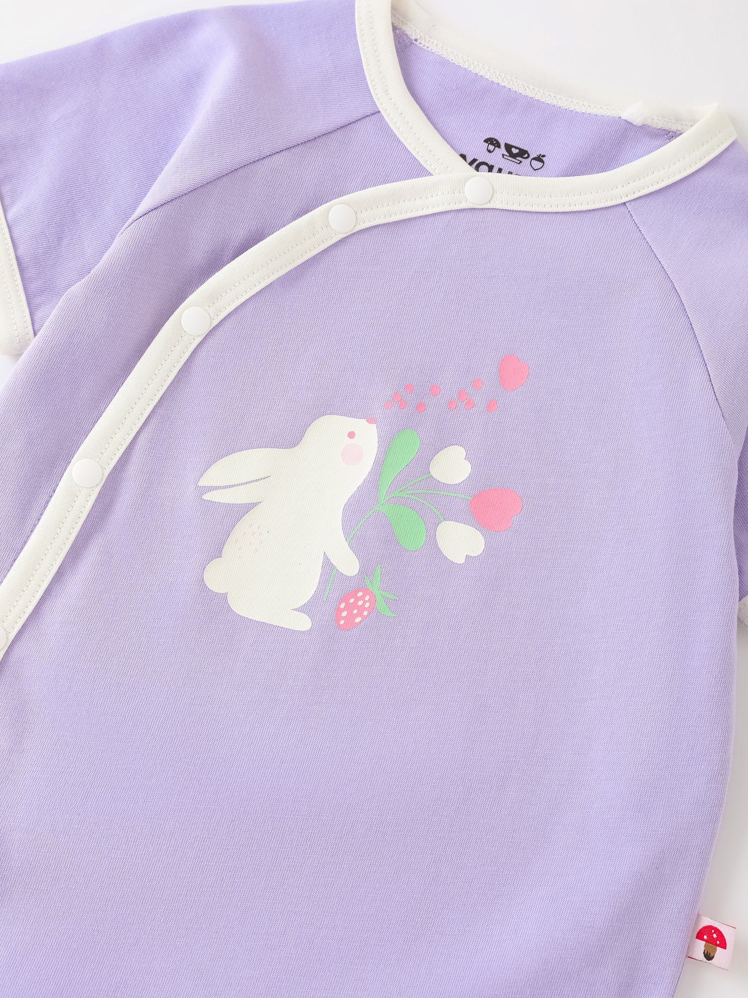 Baby Short Sleeve Bunny Print Bodysuit