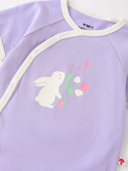 Baby Short Sleeve Bunny Print Bodysuit
