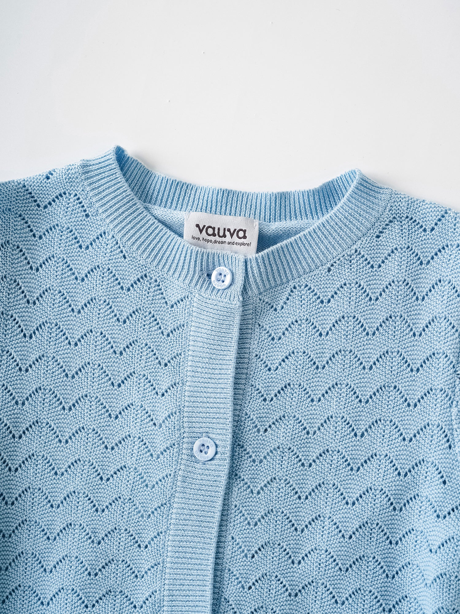 Kid Logo Patch Pointelle Cardigan