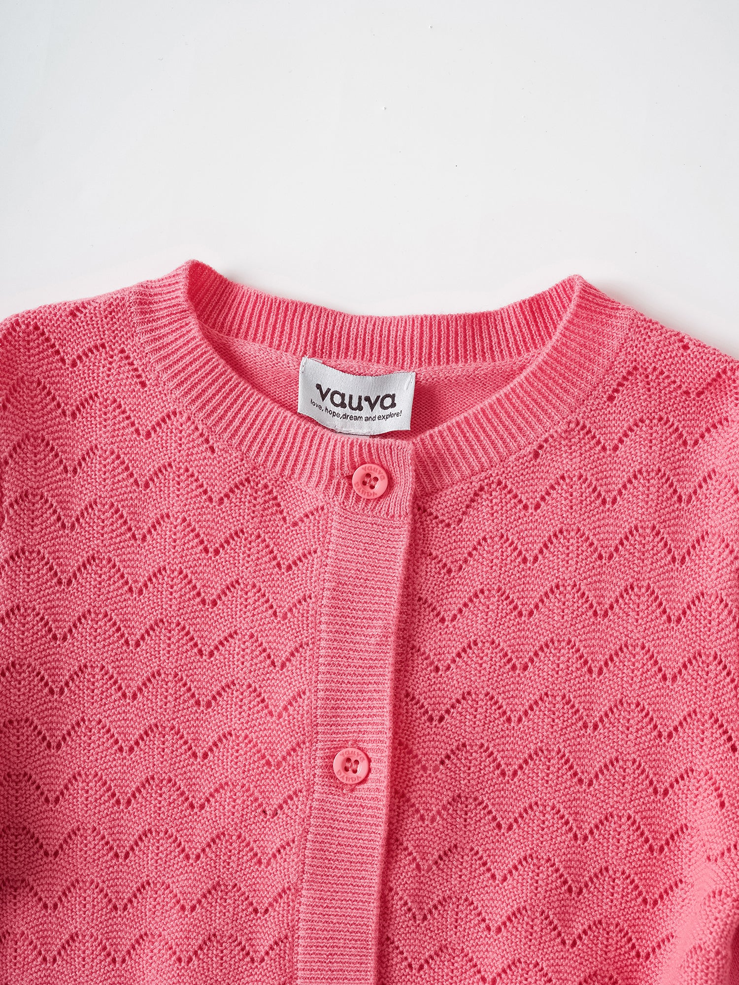 Kid Logo Patch Pointelle Cardigan