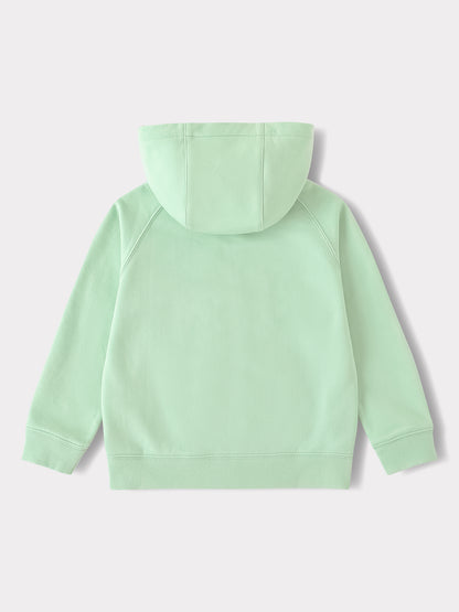 Kid Long Sleeve Embroidery Zipped Hoodie
