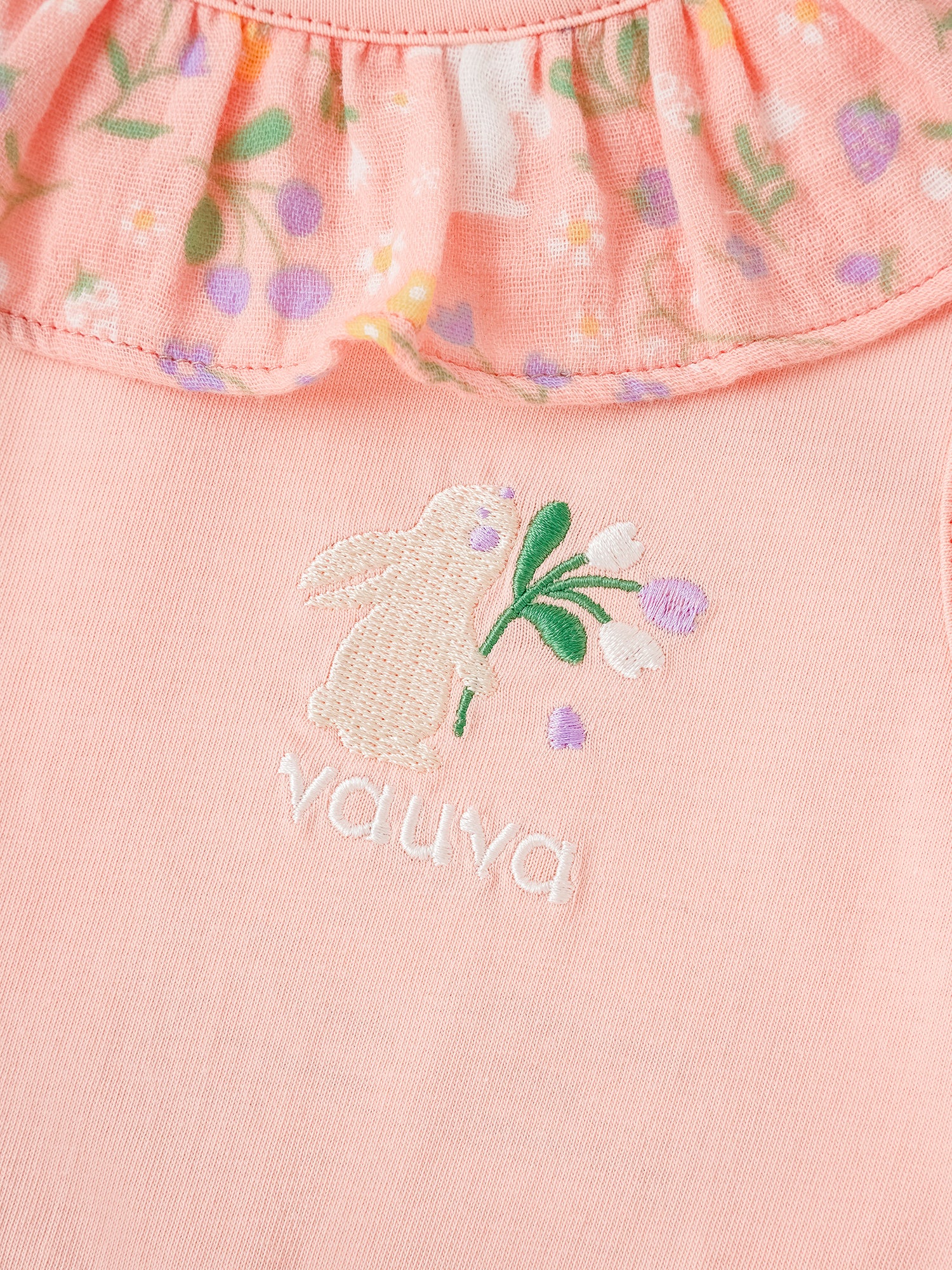 Kid Sleeveless All-Over Bunny Print Layered Dress