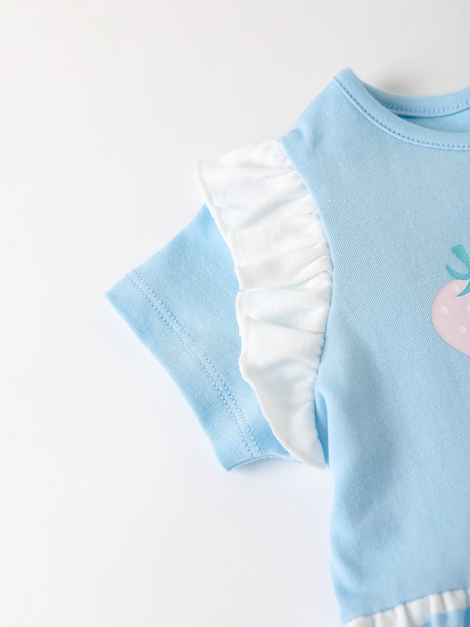 Baby Ruffle Sleeve Berries Print Dress &amp; Knicker Set