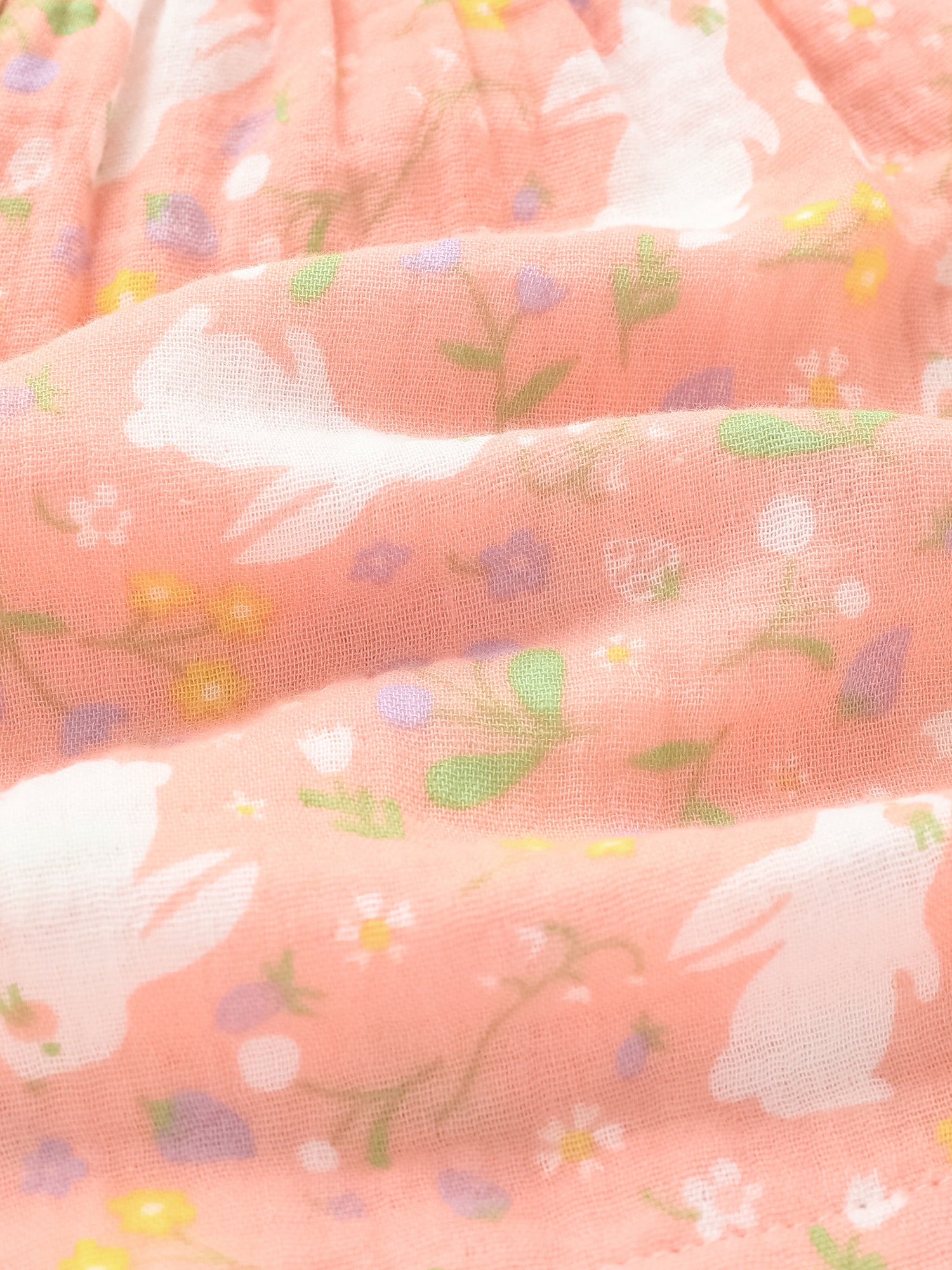 Baby Babydoll Collar Sleeveless All-Over Bunny Print Dress &amp; Knicker Set