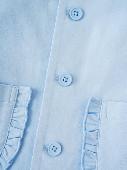 Kid Frills Buttoned Jacket