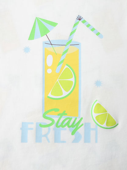 Kid All-Over Lemon Tea Print Tank Top